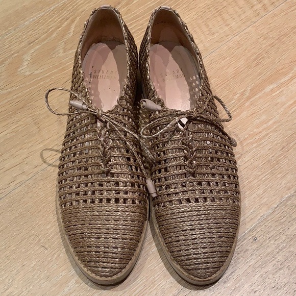 STUART WEITZMAN RAFFIA MORROCAN OXFORDS - Picture 4 of 8